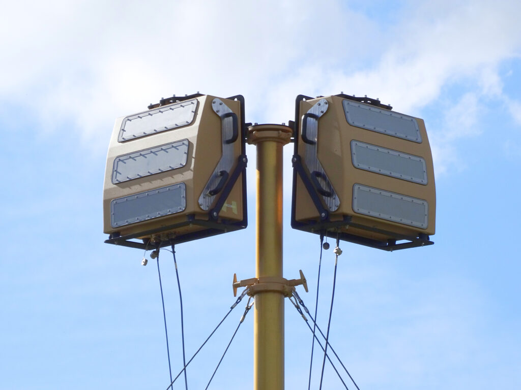 Blighter's A800 Mk 2 Multi-Mode Radar provides simultaneous air and land surveillance.