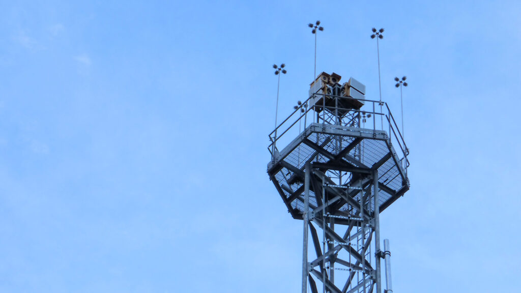 Border Surveillance Tower with Blighter Radars providing surveillance