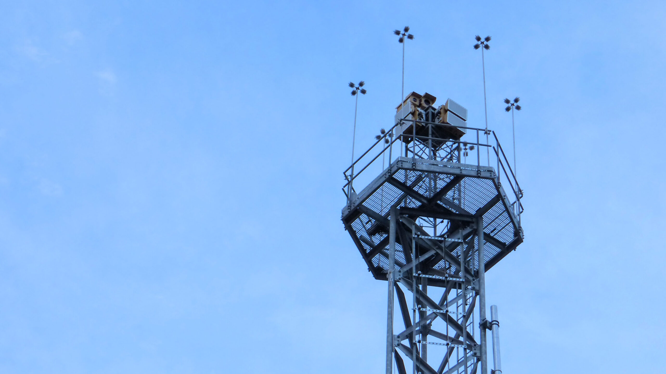 Border Surveillance Tower with Blighter Radars providing surveillance