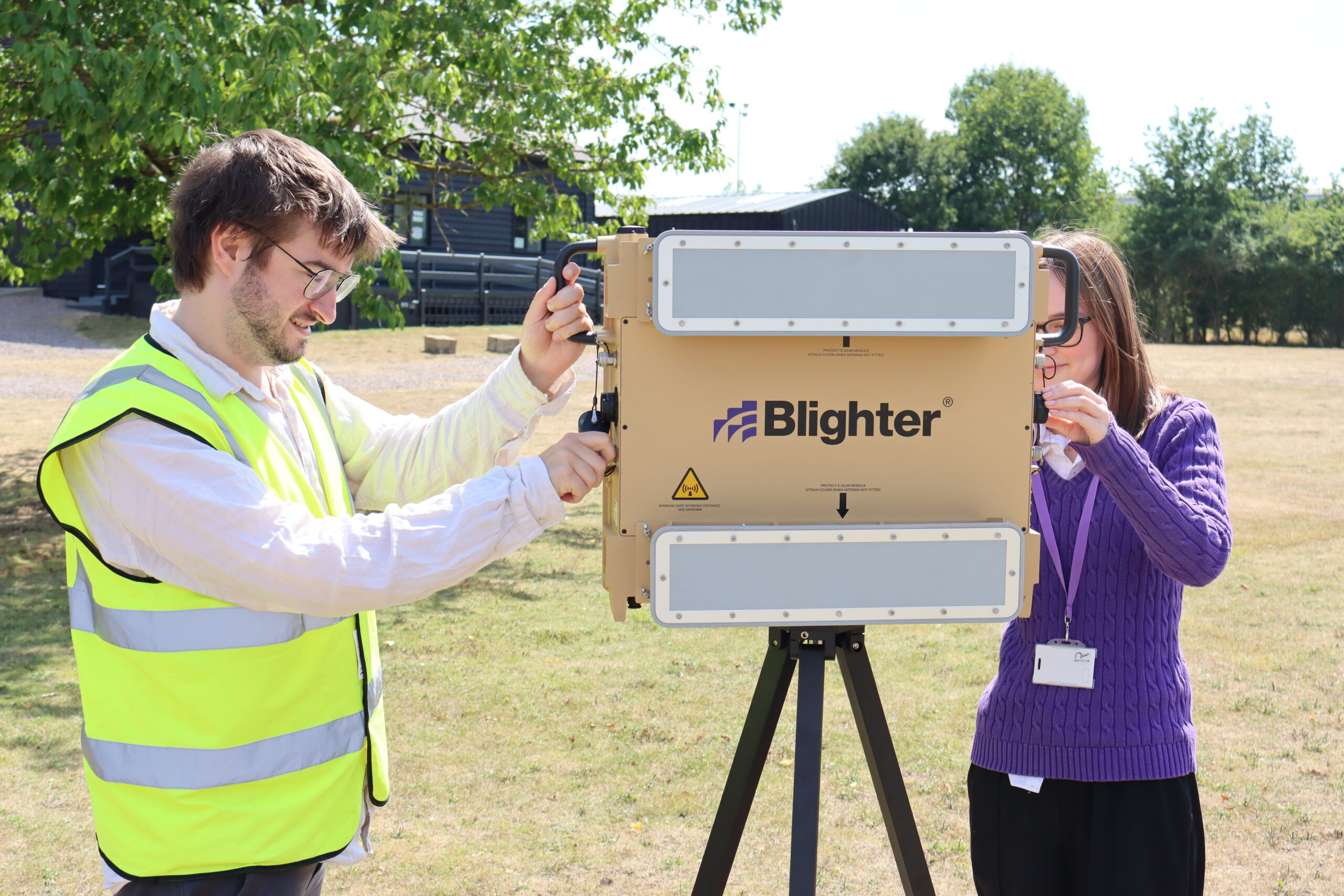 Our engineers working on the Blighter radar
