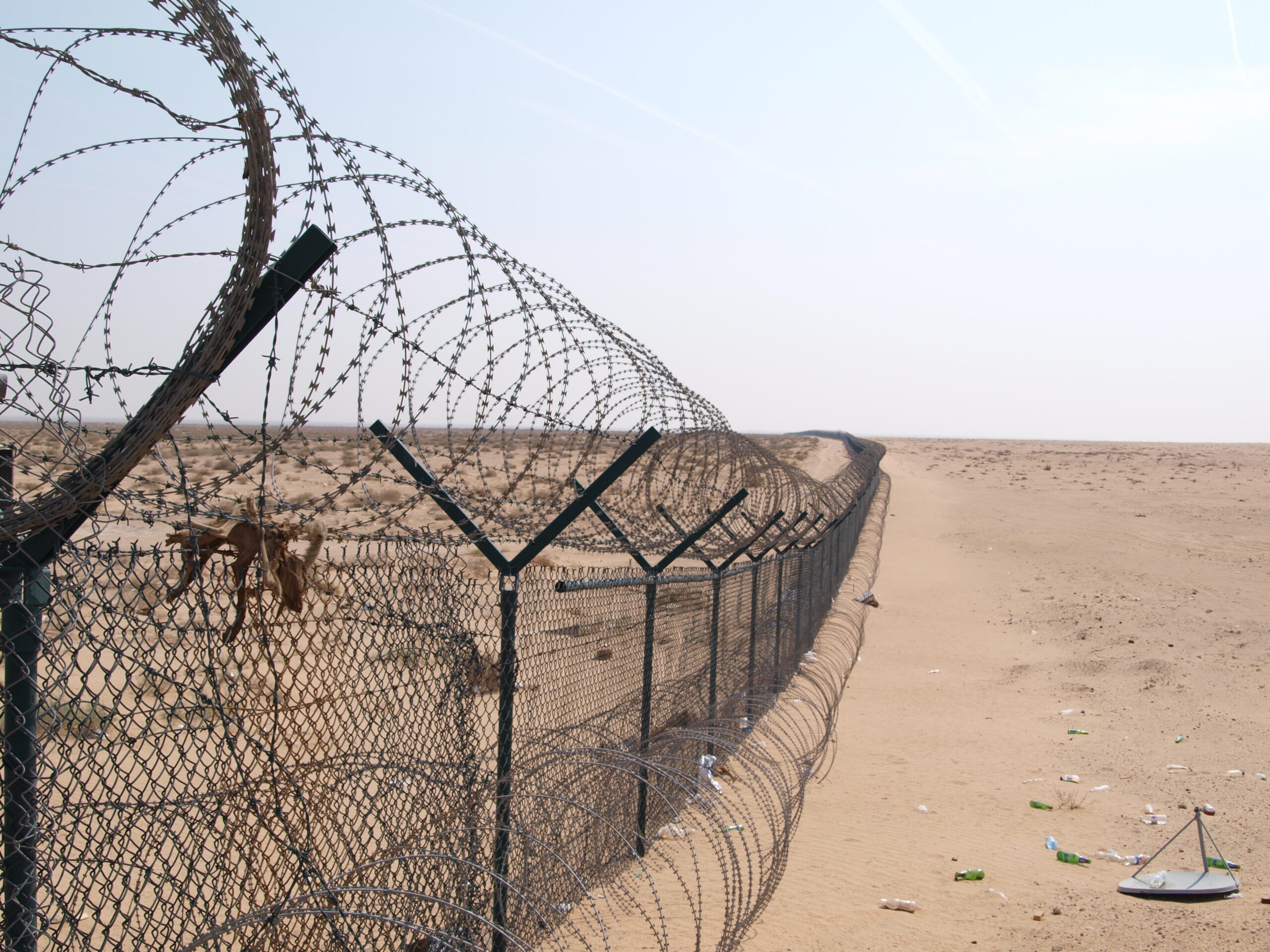 A border protected by Blighter Ground surveillance radars