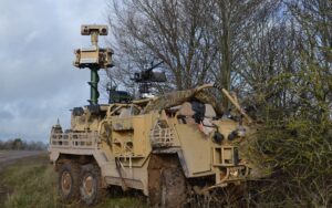 Blighter's A400 aerial threat detection radars on a 6x6 Supacat