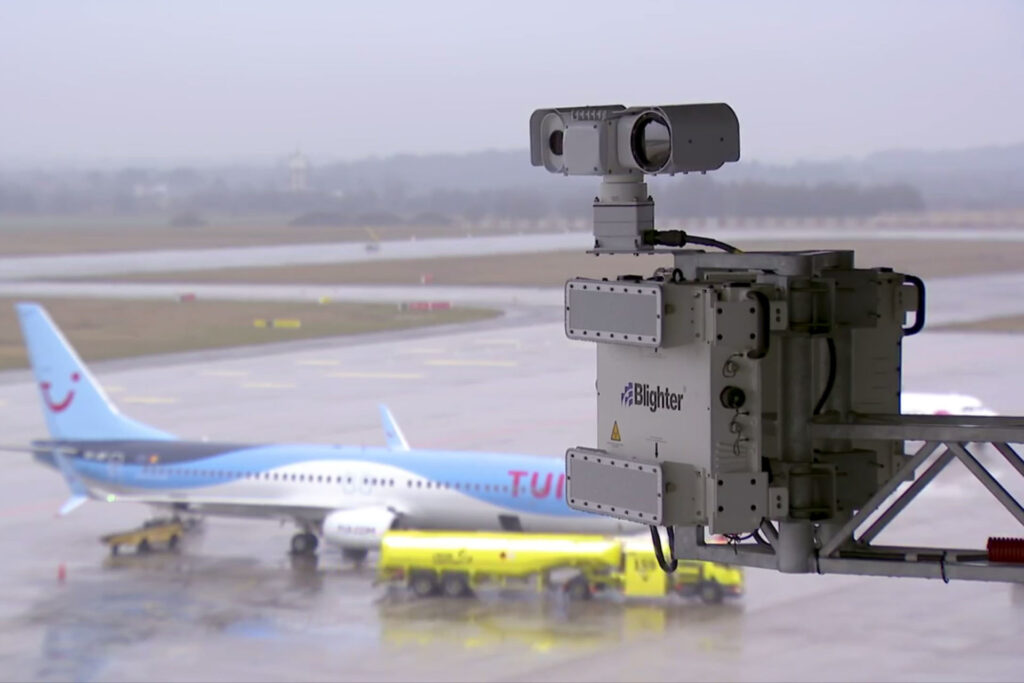 Blighter radar providing surveillance at a busy UK airport