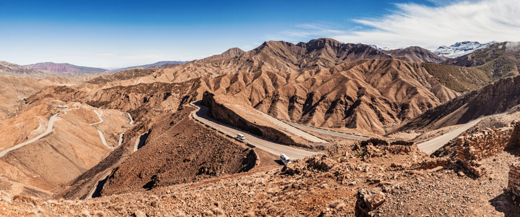 A landscape depicting a large expanse of mountainous terrain, which Blighter radars provide the best ground surveillance in the world for.