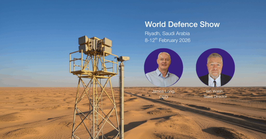 Blighter presenting ground surveillance radars for border security at World Defence Show 2026