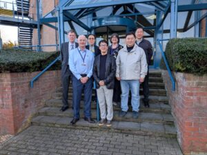 Blighter and partner JoongAng Advanced Materials. Left to right: Mark Radford, James Long, Dr. Siuk Lee, Charles Jung, Kate Berry, Junhwa Jung, Ryan Jung