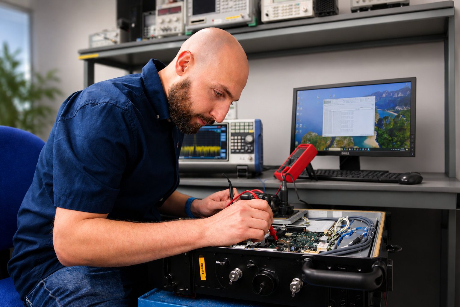 Test Engineer Alnaser completing Radar Testing - 3